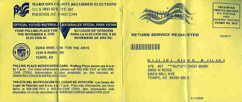 November 8, 2005 Election